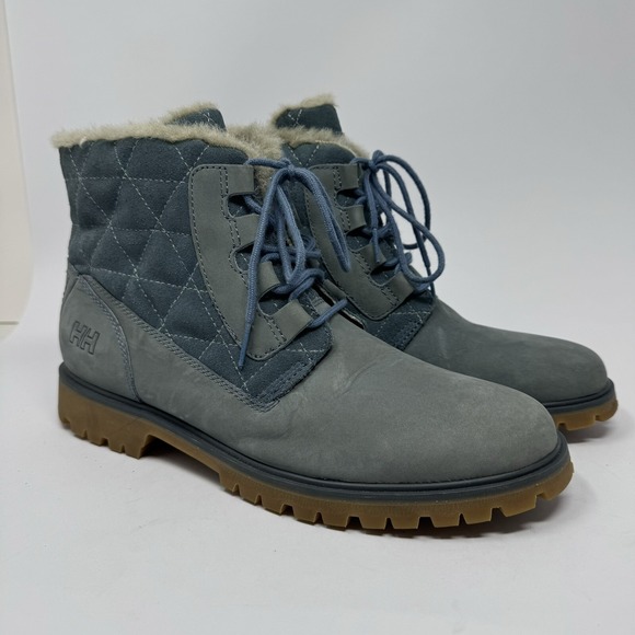 Helly Hansen Womens Size 10 Ankle Vega Suede Boots‎ Faux Fur Lace Up Quilted - Picture 1 of 13